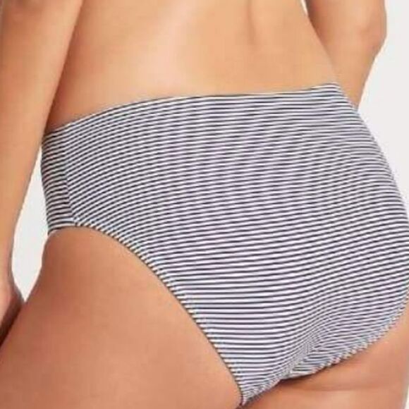 Sea Level Positano Stripe Mid Bikini Brief - Night Sky - Picture 5 of 7